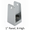 Chrome plated U-bracket for 1" bathroom stall panel. Extra high