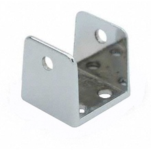 Chrome plated U-bracket for 1-1/4" bathroom stall panel