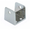 Chrome plated U-bracket for 1-1/4" bathroom stall panel