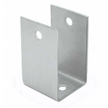 Stainless steel U-bracket for 1-1/4" bathroom stall panel. Extra high