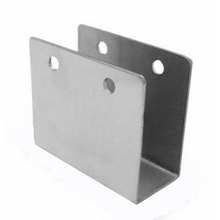 Stainless steel U-bracket for 1-1/4" bathroom stall panel. Extra high, Extra long
