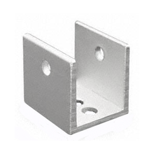 Aluminum U-bracket for 1" bathroom stall panel