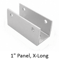 Aluminum U-bracket for 1" bathroom stall panel. Extra long