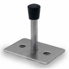 Door Stop with bumper for bathroom stalls. Stainless Steel