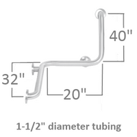 Grab bars for bathroom stalls. Attach to 2 walls