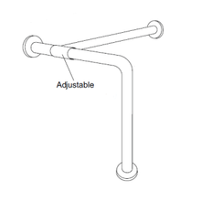 Drawing shows grab bar with adjustable brace