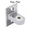 Bathroom stall top hinge bracket. Flat for surface mount