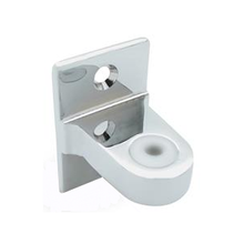 Bathroom stall top hinge bracket. Flat for surface mount.