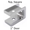 Bathroom stall top hinge door insert for 1" door