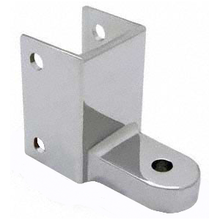 Bathroom stall bottom hinge bracket for 1-1/4" post and 1" door