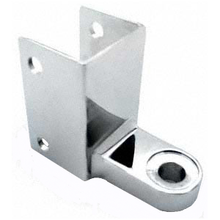 Bathroom stall bottom hinge bracket for 1-1/4" post and 1" door