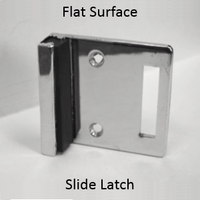 Inswing strike & keeper for bathroom stalls with slide latch