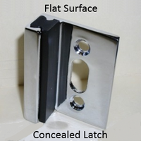 Inswing or outswing strike & keeper for use with bathroom stall CONCEALED latch