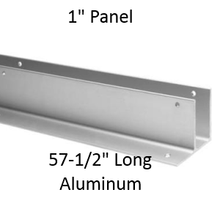 One Ear Continuous Wall Bracket for Bathroom Stall Repair. 1" Panel. Aluminum, 57-1/2" Long