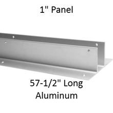 Continuous Two Eared Wall Bracket for 1" Panel. Aluminum, 57-1/2" Long