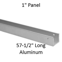 Continuous U-Shaped Wall Bracket for Bathroom Stall Repair. 1" Panel. Aluminum, 57-1/2" Long