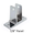 Two eared wall bracket for 7/8" bathroom stall panel