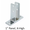 Urinal screen bracket for 1" bathroom stall panel. Extra High