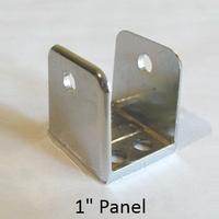 Chrome plated U-bracket for 1" bathroom stall panel