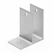 One ear aluminum wall bracket for 1" bathroom stall panel
