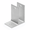One ear aluminum wall bracket for 1" bathroom stall panel