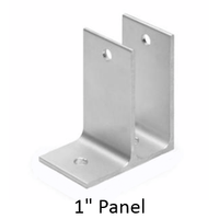One ear aluminum wall bracket for 1" bathroom stall panel