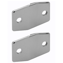 Pair of chrome plated alcove clips. 1/4" offset per pair.