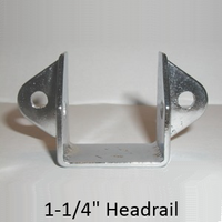 Chrome plated bracket for 1-1/4" bathroom stall headrail