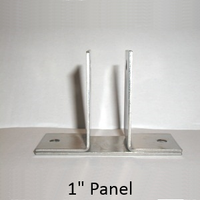 Two ear wall bracket for 1" bathroom stall panel
