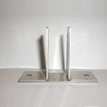 Two ear wall bracket for 1-1/4" bathroom stall panel