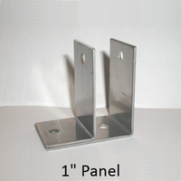 One ear wall bracket for 1" bathroom stall panel