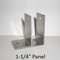 One ear wall bracket for 1-1/4" bathroom stall panel