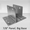 Two ear wall bracket for 7/8" bathroom stall panel. Large base