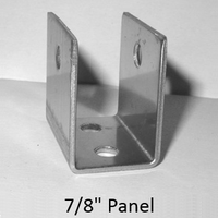 Stainless Steel U-bracket for 7/8" bathroom stall panel