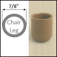 Chair Glide. Plastic Cap For Folding Chairs, Leg O.D. 7/8". #28T13