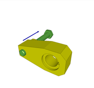 CLAMPING ARM W/ THREAD 75 x 36 x 22 mm, FOR 1844-FXXX, 350 bar