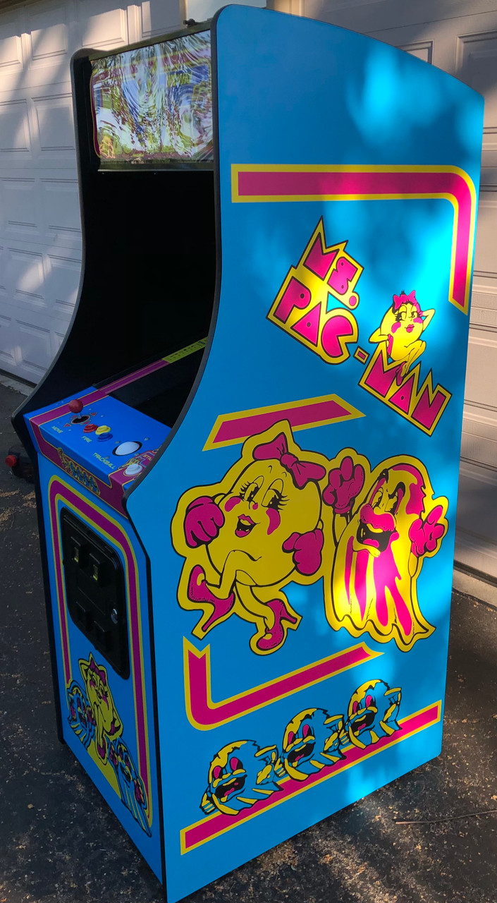 MS PAC-MAN Full Size Arcade Game **Plays 412 Games** - Arcade