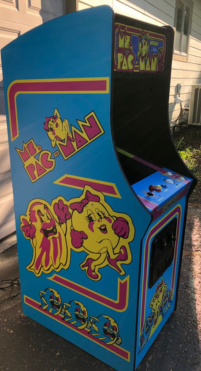 MS PAC-MAN Full Size Arcade Game **Plays 412 Games** - Arcade