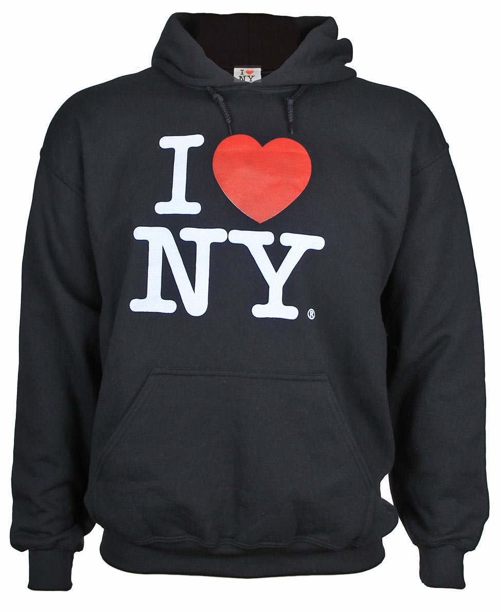 I Love Ny Black Hooded Sweatshirt