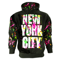 New York City Block w/Splatter Black Sweatshirt