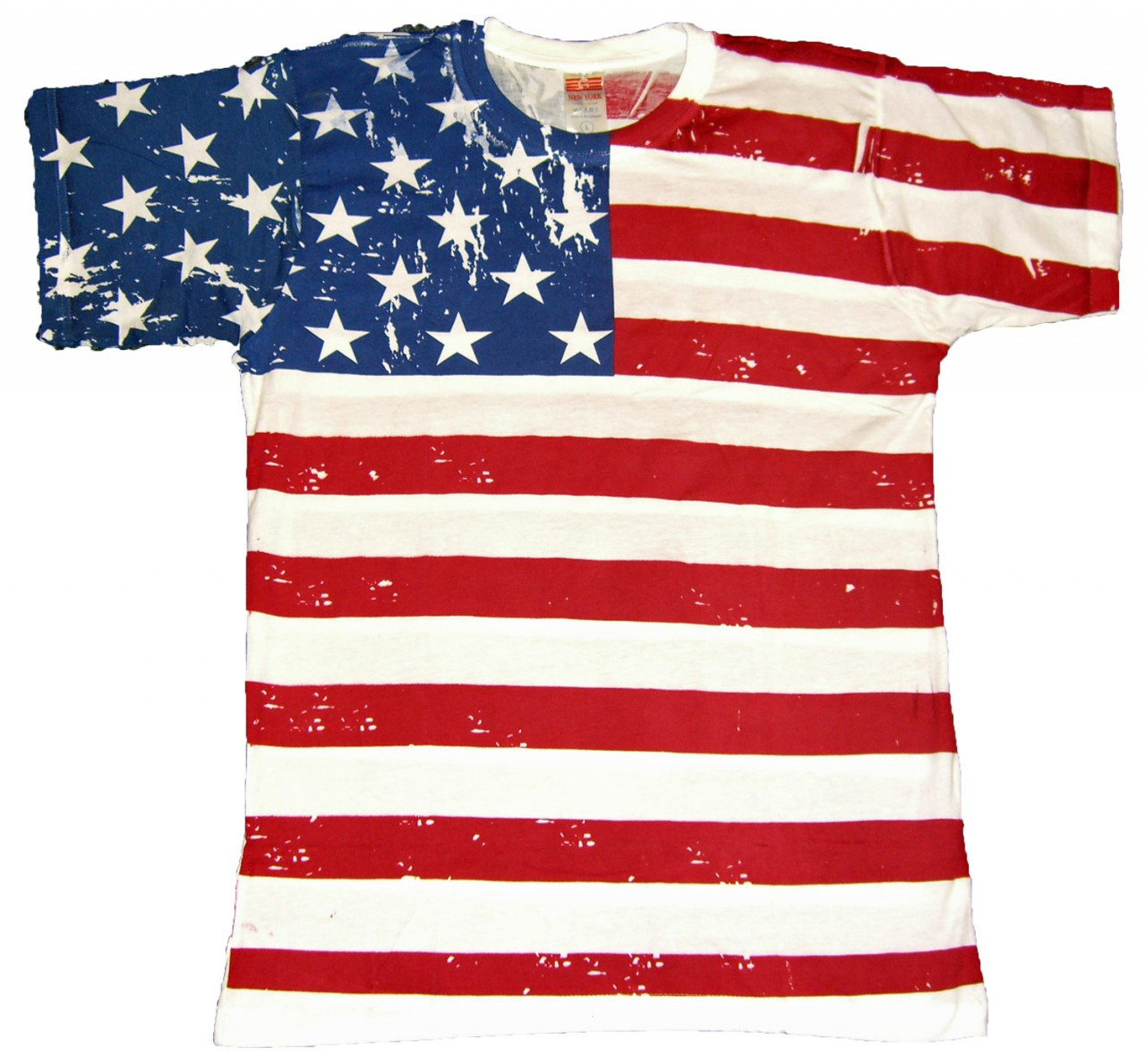 American Flag Distressed Full Body T-Shirt