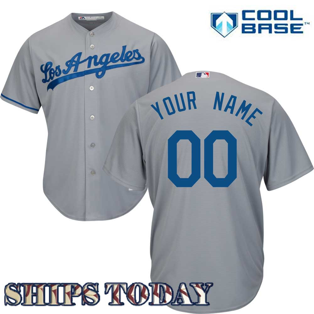 LA Dodgers Replica Personalized Road Jersey