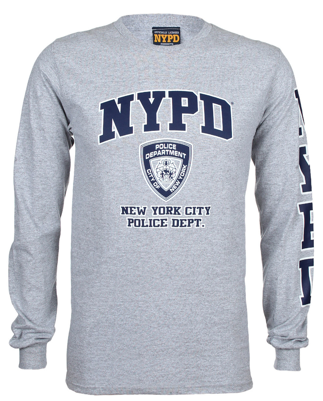 OFFICIAL NYPD T SHIRT GRAY NEW YORK CITY POLICE LARGE