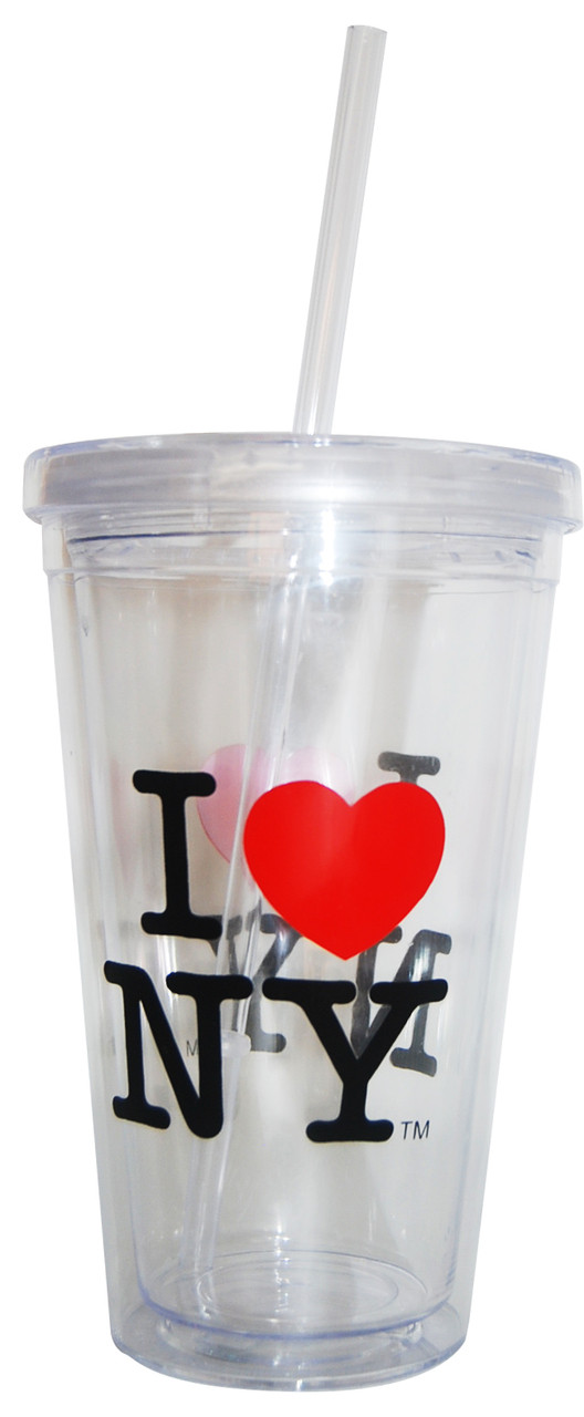 I Love Ny Repeat Travel Cup With Straw