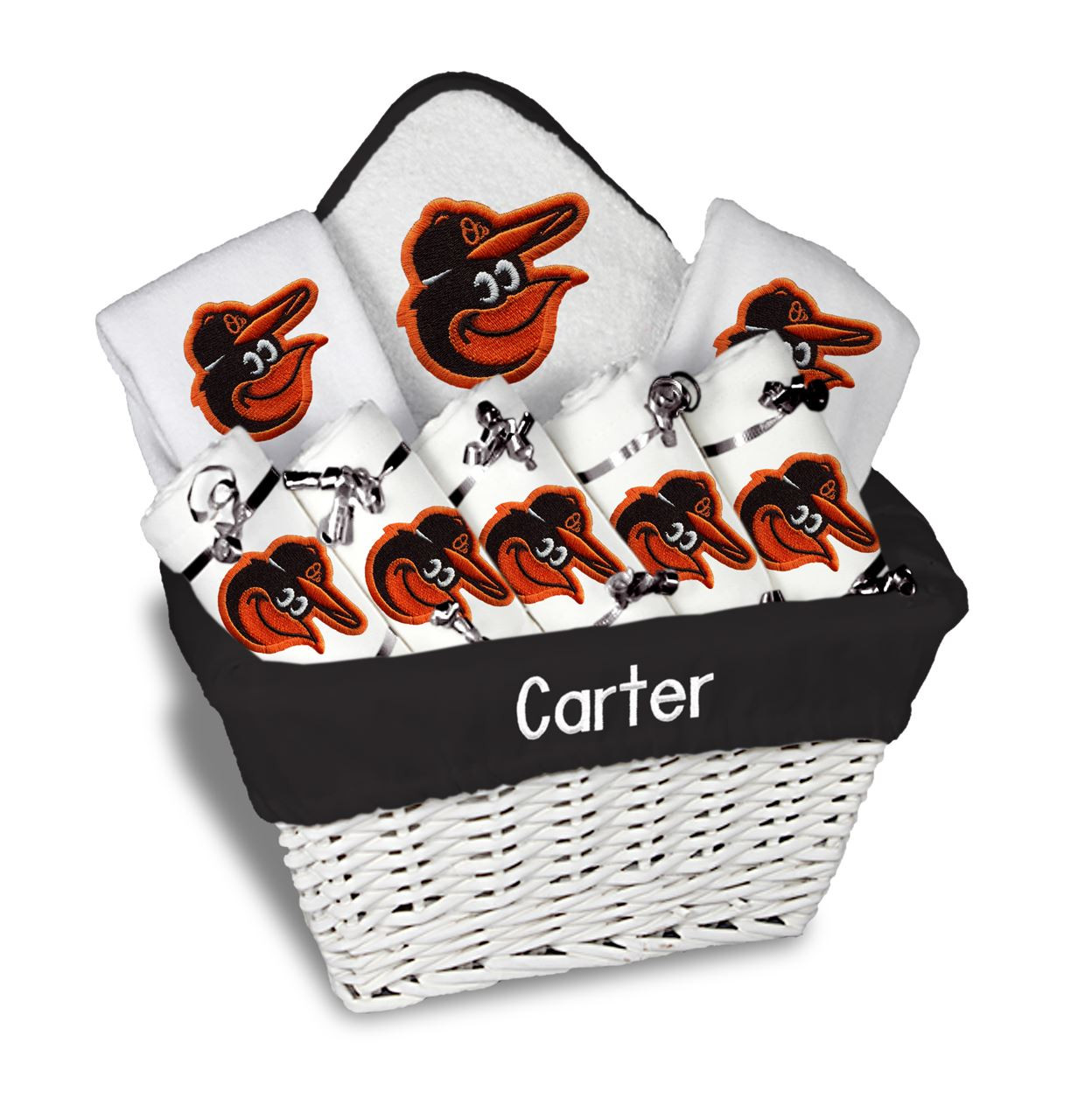 Baltimore Orioles Personalized 9Piece Gift Basket