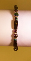 Hematite w_4_6mm rainbow Bracelets(Single Band- Ladies)