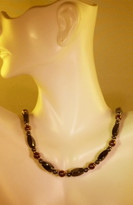 Hematite w_6mm Copper Necklace (Ladies)