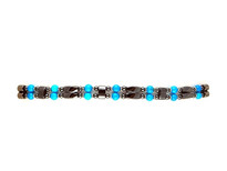 Ladies Howlite Turquoise Hematite Bracelet