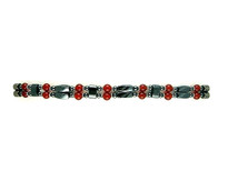 Ladies Carnelian Red Agate Hematite Bracelet