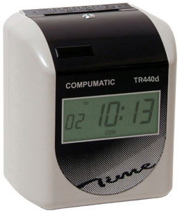 Compumatic TR440dS Heavy Duty Automatic Electronic Payroll Time Recorder Clock & Ribbon